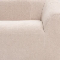HOMCOM 3 Seater Sofa, Chenille Boneless Cloud Couch with Spring Cushion, Wide and Deep Seat, Beige(m-11)