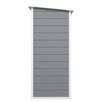 Outsunny 5 x 3FT Garden Shed with Floor, Outdoor Storage Shed with Lockable Door, Window and Vent for Backyard, Patio, Grey(m-11)