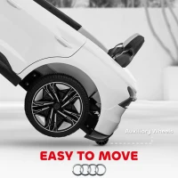 Aosom Ride-On Toy On Car with Remote Control, 12V 3.1 MPH Electric Ride for Kids w/ Suspension System, Horn Honking, White(m-6)