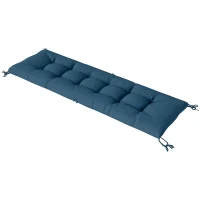 Outsunny Patio Lounge Chair Cushion, UV50+ Chaise Lounge Chair Cushion with Securing Straps for Patio, 78 x 25.6 inch, Blue(m-2)