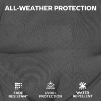 Outsunny Patio Chair Cushions Set of 4, Waterproof Non-Slip Lounge Chair Cushions, 44"x21", Dark Grey(m-5)