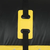 Outsunny Rooftop Cargo Carrier, 21 Cubic Feet Waterproof Soft-Shell Car Roof Storage Bag w/ Door Hooks, Reflective Arrows, Yellow(m-11)