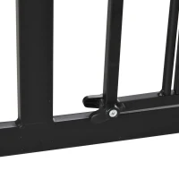 PawHut 29.1''-41.3'' Extra Wide Dog Gate with Cat Door, Stair Pressure Fit, Auto Close, Double Locking, for Doorways, Hallways(m-9)