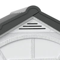 PawHut 26" Plastic Dog House Outdoor with Air Vents, for Small Medium Dogs, Grey(m-11)