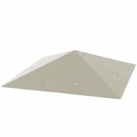 Outsunny 10' x 10' Gazebo Canopy Replacement Cover, Garden Gazebo Roof Replacement, UPF30+, TOP COVER ONLY, Grey(m-2)