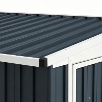 Outsunny 4' x 8' Outdoor Storage Shed, Metal Garden Shed with Window, 2 Vents and Lockable Door for Backyard, Garden, Patio(m-9)
