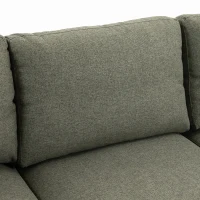 HOMCOM 3 Seater Sofa with Storage Pockets, Modern Upholstered Couch with Pocket Springs, Green(m-11)