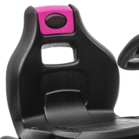 Aosom Pedal Go Kart w/ Adjustable Seat, Rubber Wheels Shock Absorb, Pink(m-9)