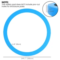 Soozier 12ft Trampoline Replacement Pad Trampoline Spring Cover EPE Foam Light Blue(m-3)