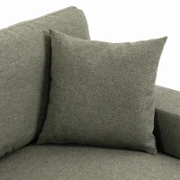 HOMCOM 3 Seater Sofa with Storage Pockets, Modern Upholstered Couch with Pocket Springs, Green(m-9)