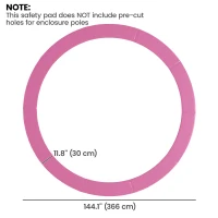 Soozier 12FT Trampoline Spring Cover, Trampoline Pad Replacement, Waterproof and Tear-Resistant, All-Weather Trampoline Accessories, No Holes for Pole, Pink(m-3)