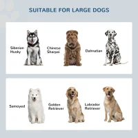 PawHut Elevated Dog Bowls for Large Dogs Pet Feeding Station with Stand, Storage, 2 Stainless Steel Food and Water Bowls, Grey(m-7)