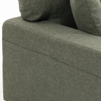 HOMCOM 3 Seater Sofa with Storage Pockets, Modern Upholstered Couch with Pocket Springs, Green(m-12)