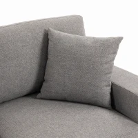 HOMCOM 3 Seater Sofa with Storage Pockets, Modern Upholstered Couch with Pocket Springs, Grey(m-9)