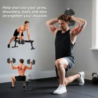 Soozier Adjustable 2 x 44lbs Weight Dumbbell Set for Weight Fitness Training Exercise Fitness Home Gym Equipment, Black (Pair)(m-7)