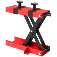HOMCOM Motorcycle Scissor Lift Jack, 1100 lbs ATV Dirt Bike Stand, 3.7-15.7" Adjustable Height, Red(m-9)