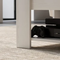 HOMCOM Lift Top Coffee Table with Hidden Storage Compartment and Open Shelf, Center Table for Living Room, White(m-10)