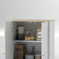 HOMCOM 72" Tall Pantry Cabinet, Kitchen Pantry Cabinet with Adjustable Shelves, Storage Cabinet with 4 Doors, White(m-11)