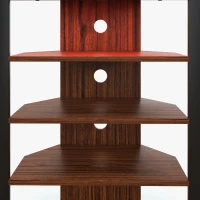 HOMCOM TV Stand for TVs up to 29", Entertainment Center with 4-Tier Storage Shelves and LED Lights for Living Room(m-11)