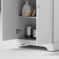 HOMCOM 72" Tall Pantry Cabinet, Kitchen Pantry Cabinet with Adjustable Shelves, Storage Cabinet with 4 Doors, White(m-12)