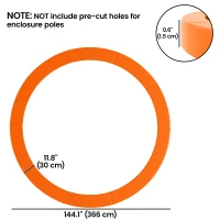 Soozier 14ft Trampoline Replacement Pad Trampolining Replacement Jump Bounce Exercise GYM Pad Only Light Orange(m-3)