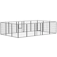 PawHut Dog Playpen for Large, Medium, Small Dogs, 16 Panels, 10.5' x 10.5' x 3.3'(m-1)