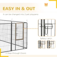 PawHut Dog Playpen for Large, Medium, Small Dogs, 16 Panels, 10.5' x 10.5' x 3.3'(m-8)