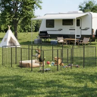 PawHut Dog Playpen for Large, Medium, Small Dogs, 16 Panels, 10.5' x 10.5' x 3.3'(m-2)