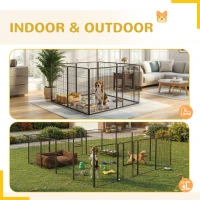 PawHut Dog Playpen for Large, Medium, Small Dogs, 16 Panels, 10.5' x 10.5' x 3.3'(m-7)