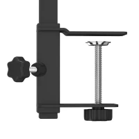 PawHut Dog Grooming Arm with Clamp Adjustable Foldable Dog Grooming 2 Loop Noose Small Medium Dogs 18.9" -32.3" Black(m-9)