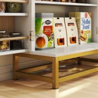 HOMCOM 47" Kitchen Pantry Cabinet, Freestanding Kitchen Storage Cabinet with 12 Door Shelves and Adjustable Shelves, White(m-10)