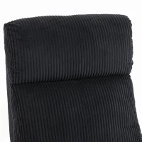 HOMCOM Corduroy Home Theater Seating, Push Back Recliner Chair with Padded Seat for Living Room, Black(m-9)
