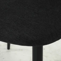 HOMCOM Modern Dining Chairs Set of 4, Upholstered Dining Room Chairs with Metal Legs, Shell Backrest, Padded Seat, Black(m-15)