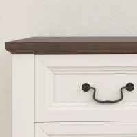 HOMCOM Side Table Set of 2, End Tables with Drawer and Cabinet, Nightstands for Small Spaces, Living Room, White(m-10)