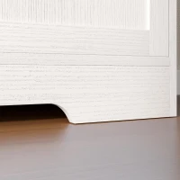 HOMCOM Sideboard Buffet Cabinet with Storage, Modern Coffee Bar Cabinet with 3 Drawers and Adjustable Shelves, Distressed White(m-11)