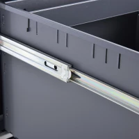 Vinsetto 3 Drawer Filing Cabinet, Steel Home Office Storage Cabinet with Wheels, Lock for A4, Letters, Legal-sized Files, White(m-11)