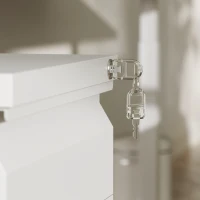 Vinsetto 3 Drawer Filing Cabinet with Lock, Steel Office Storage Cabinet with Hanging Bar for A4, Legal, Letter Files, White(m-12)