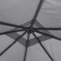 Outsunny 10' x 10' Soft Top Outdoor Gazebo Steel Frame Mesh Curtain Sidewalls(m-9)