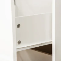 Vinsetto 2 Drawer File Cabinet with Lock, Small Rolling Filing Cabinet for A4, Letter-Size Documents, Printer Stand for Home Office, 17" x 17.75" x 28.25", White(m-13)