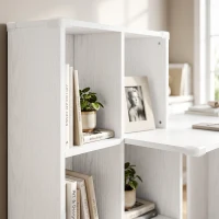HOMCOM Computer Desk, Office Desk with Bookshelf, File Drawer and Legal Hanging File Holders, White Wood Grain(m-11)