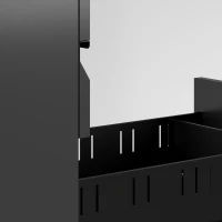 Vinsetto 3 Drawer Filing Cabinet with Lock, Steel Office Storage Cabinet with Hanging Bar for A4, Legal, Letter Files, Black(m-12)