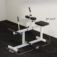 Soozier Adjustable Steel Seated Calf Raise Exercise Strength Training Gym Equipment, White(m-3)