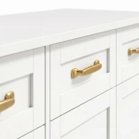 HOMCOM Sideboard Buffet Cabinet, 55" Modern Farmhouse Kitchen Storage Cabinet with 4 Drawers, 4 Doors and 2 Adjustable Shelves(m-9)