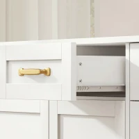 HOMCOM Sideboard Buffet Cabinet, 55" Modern Farmhouse Kitchen Storage Cabinet with 4 Drawers, 4 Doors and 2 Adjustable Shelves(m-10)