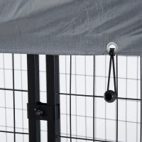 PawHut Outdoor Dog Kennel with Waterproof UV-Resistant Cover, 8 x 4 x 6 ft(m-11)