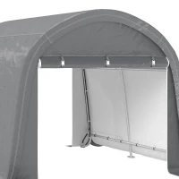 Outsunny 10' x 10' Outdoor Storage Tent, Heavy Duty and Waterproof Portable Shed for Bike, Motorcycle & Garden Tools, Light Grey(m-13)