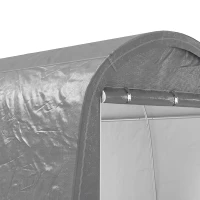 Outsunny 10' x 10' Outdoor Storage Tent, Heavy Duty and Waterproof Portable Shed for Bike, Motorcycle & Garden Tools, Light Grey(m-9)