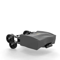 Outsunny Small Collapsible Folding Garden Cart, Heavy Duty Lawn Wagon with Universal Wheels and Adjustable Handle, Grey(m-11)