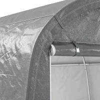 Outsunny 10' x 10' Outdoor Storage Tent, Heavy Duty and Waterproof Portable Shed for Bike, Motorcycle & Garden Tools, Light Grey(m-10)