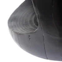 Hollow Side Table with Realistic Wood-Grain Texture, Pet-Friendly End Table with Weather-Resistant Composite, 14.5" L x 14.5" W x 16.5" H, Black(m-8)